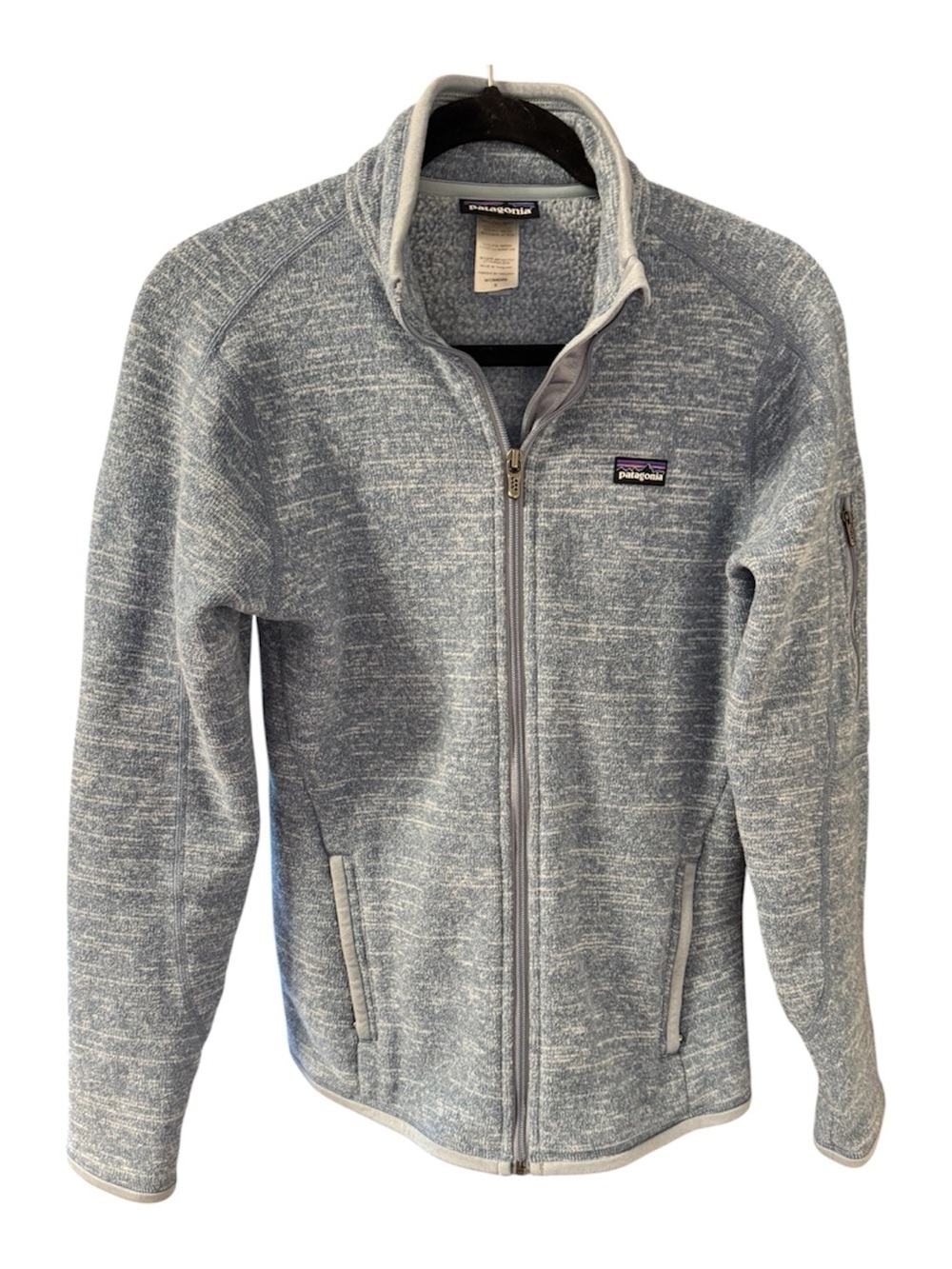 Patagonia Light Heathered Gray-Blue Full Zip Shirt Jacket